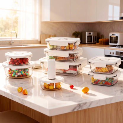 Modern Design Glass Vacuum Food Storage Containers with Pump Keep Food Fresh for Longer for Kitchen