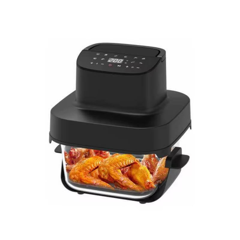 AF20 6L Glass Bowl Digital Display Touch Screen Air Fryer 7 Pre-Sets Transparent Glass Bowl Air Fryer